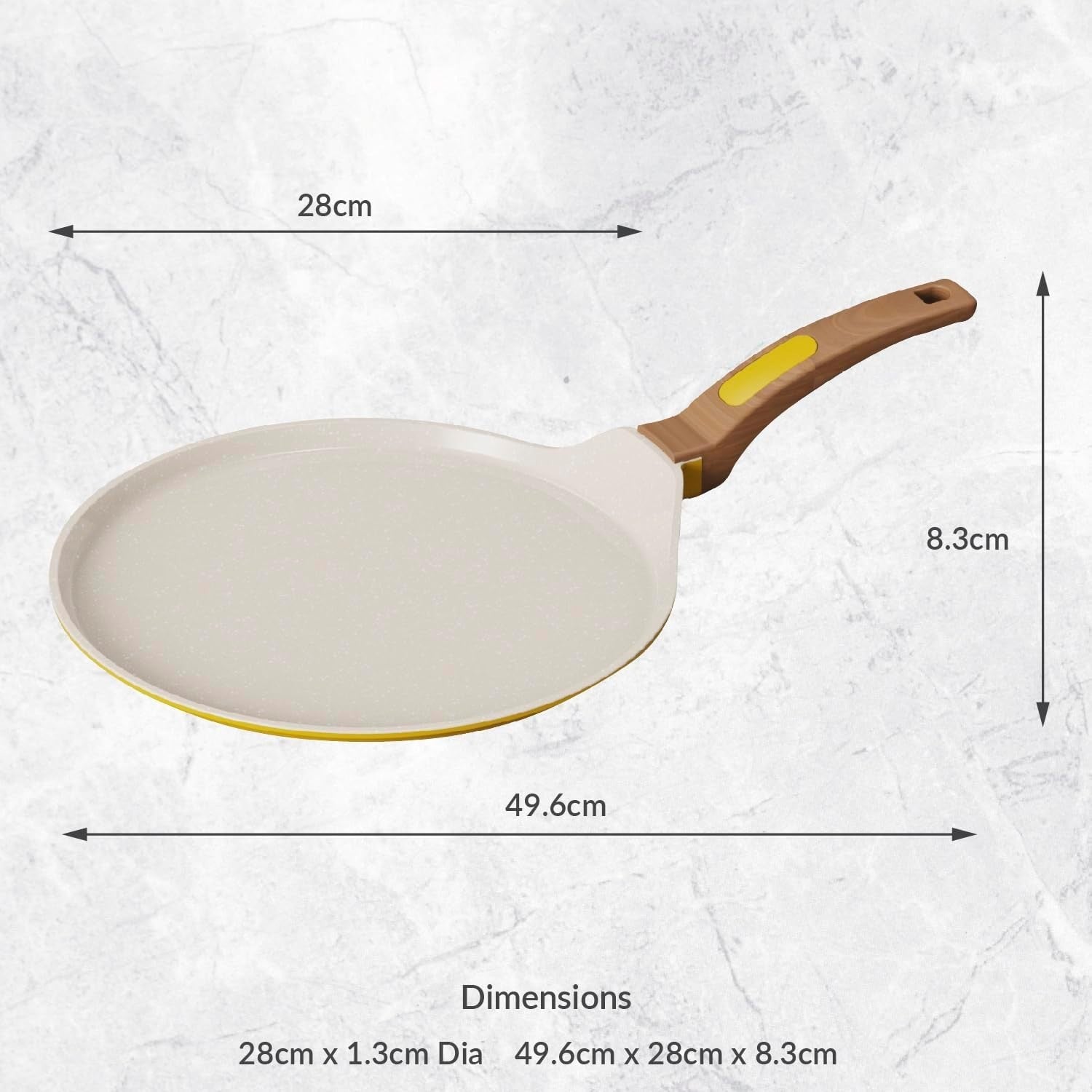 28cm Cast Aluminium Non-Stick Crepe Pan – Induction, Gas & Electric Hob