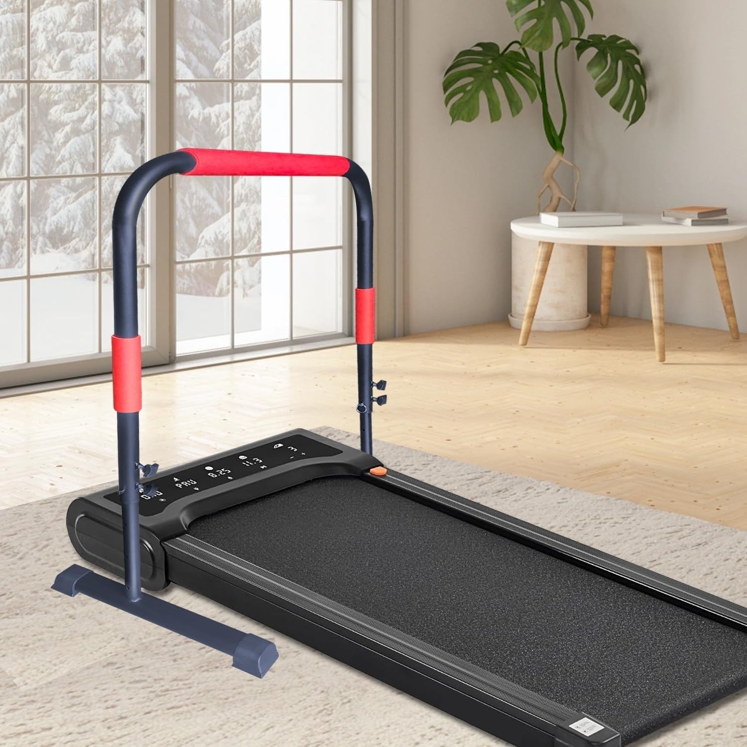 Adjustable Walking Pad Handle Bar 31.5-43in Heavy-Duty Steel Non-Slip