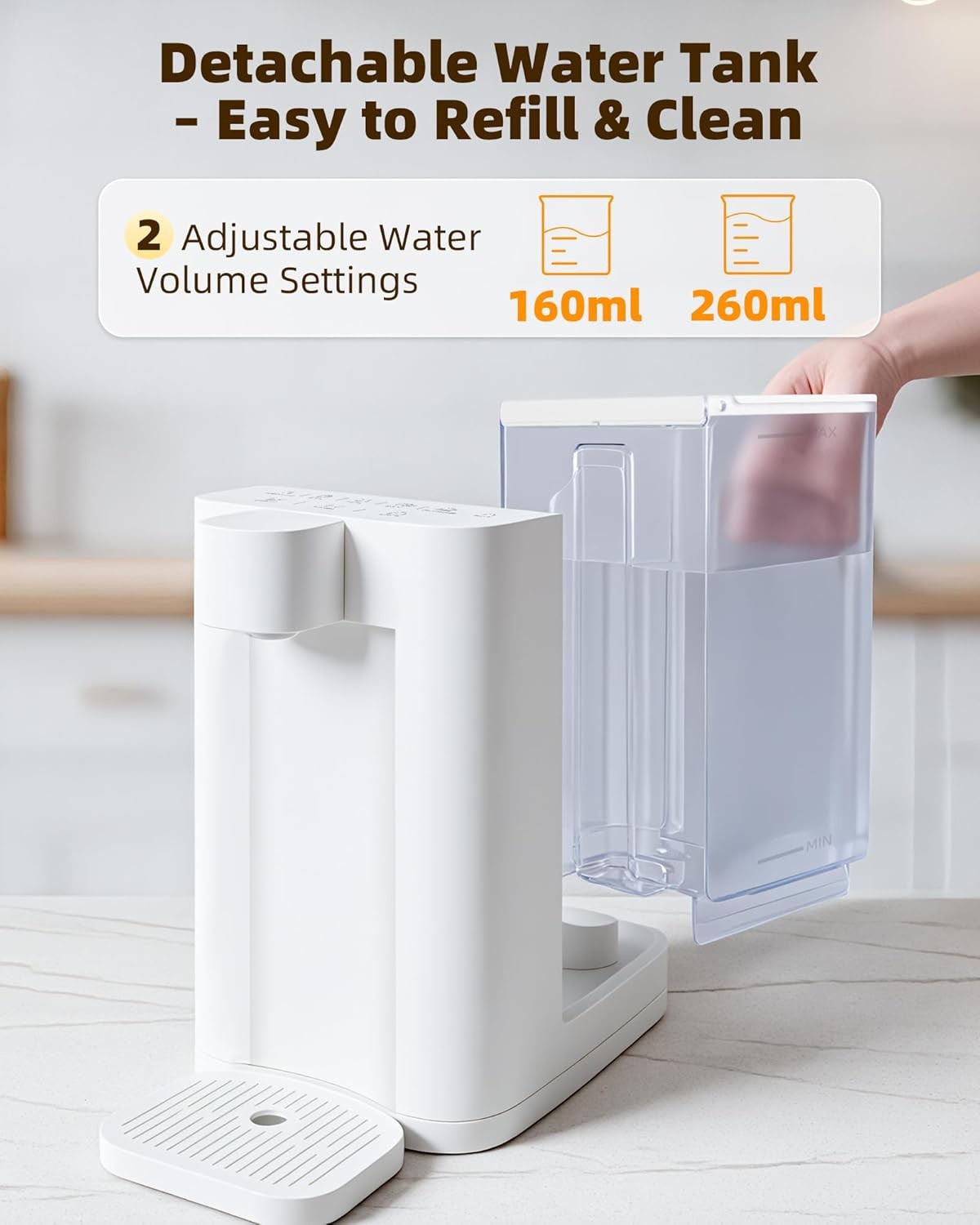 Instant Hot Water Dispenser 3L | Touch Screen 5 Temp Presets LED Light