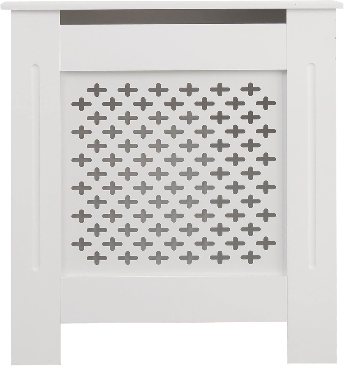 Modern MDF Radiator Cover Small White | Decorative Grill Cabinet