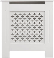 Modern MDF Radiator Cover Small White | Decorative Grill Cabinet