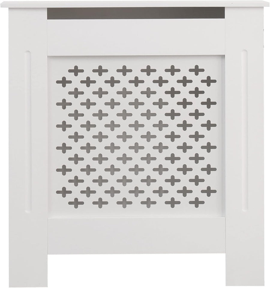 Modern MDF Radiator Cover Small White | Decorative Grill Cabinet