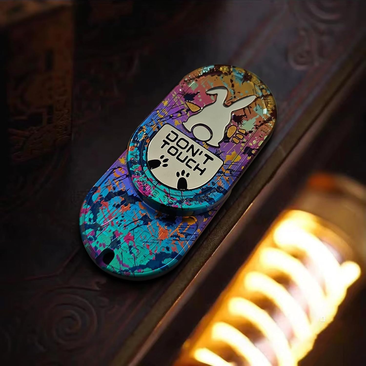Metal Fidget Slider Rabbit EDC Stress Relief Clicker Toy