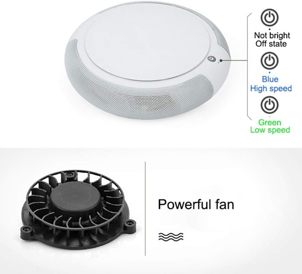 Portable HEPA Air Purifier Solar USB Car Bedroom Allergy Dust