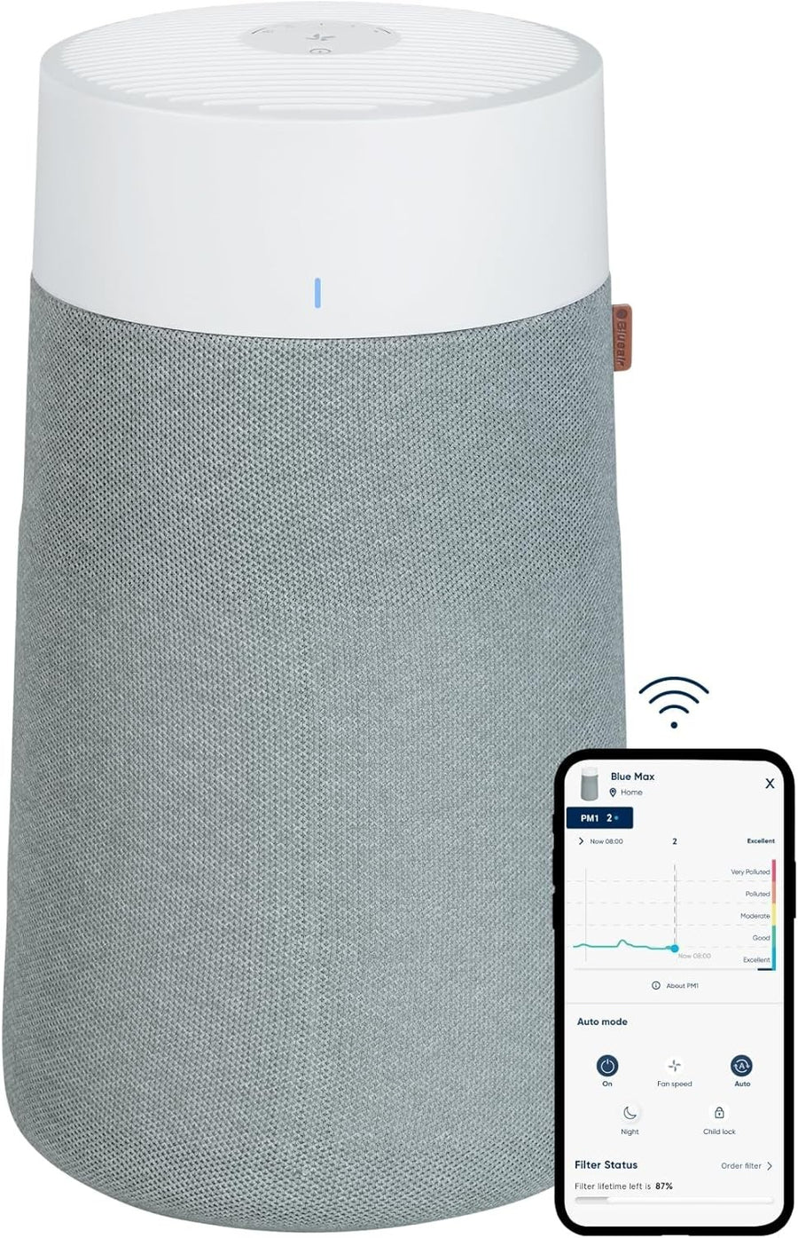 Smart WiFi HEPA Air Purifier Large Room 103m² Ultra Quiet Alexa
