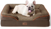 Medium Orthopedic Dog Bed 71x58cm Washable Brown Sofa