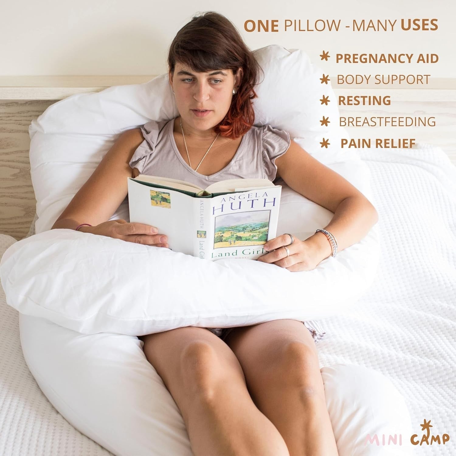 U Shaped Pregnancy Body Pillow Full Body Support Maternity Sleep Comfort
