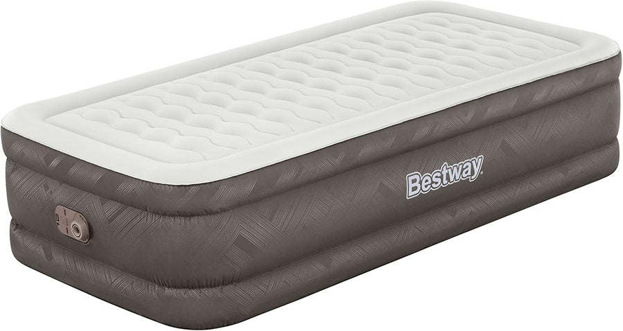 Twin Air Mattress with Built-In Pump Fast Inflate AC Pump 180kg Max Support