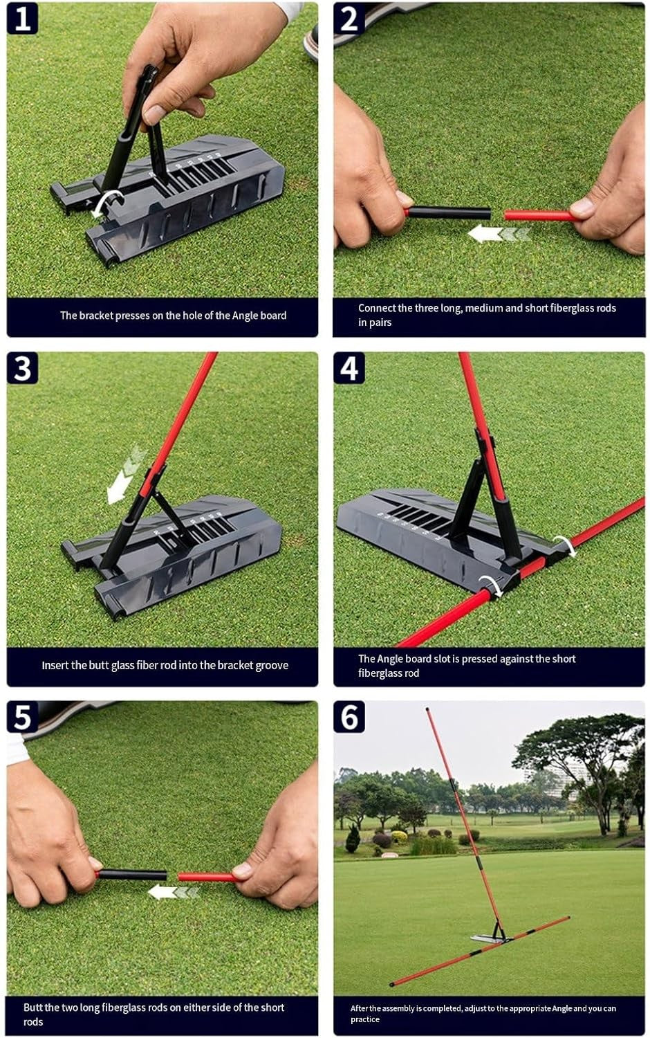 Golf Swing Trainer Alignment Rod Set Practice Corrector Aid