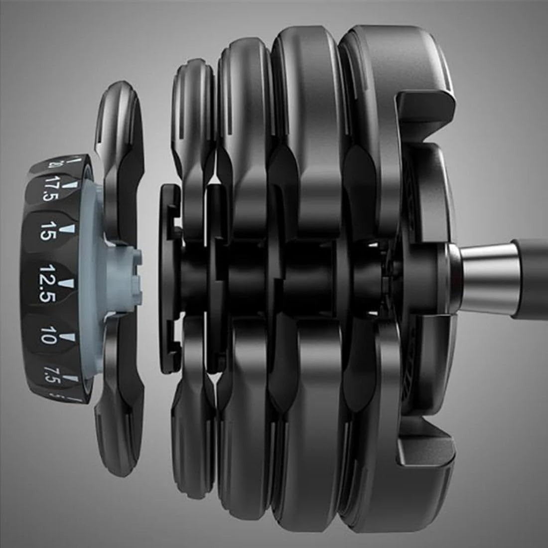 Adjustable Dumbbells Pair 2×24KG Dial System Space Saving Home Gym