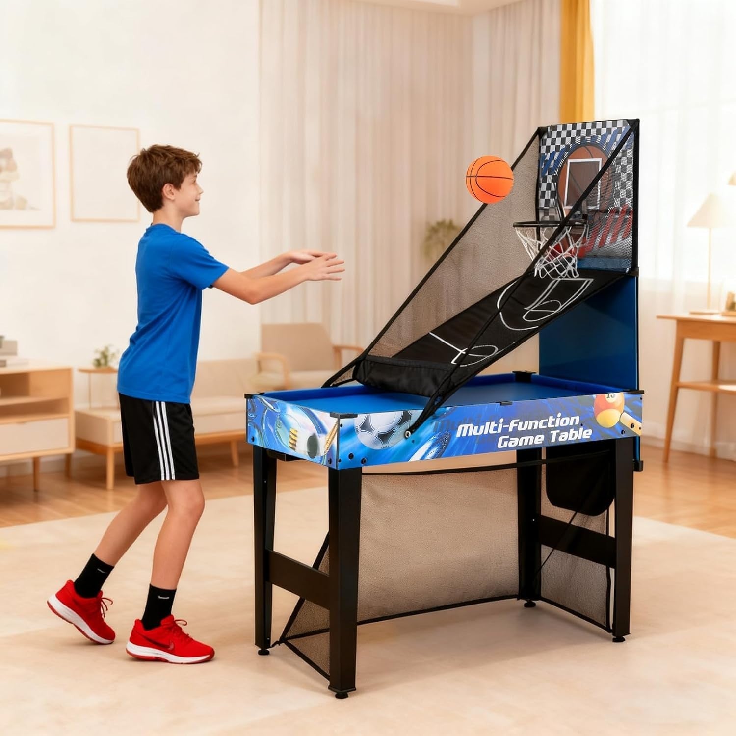 10 in 1 Multi Game Table Air Hockey Pool Ping Pong Basketball Set