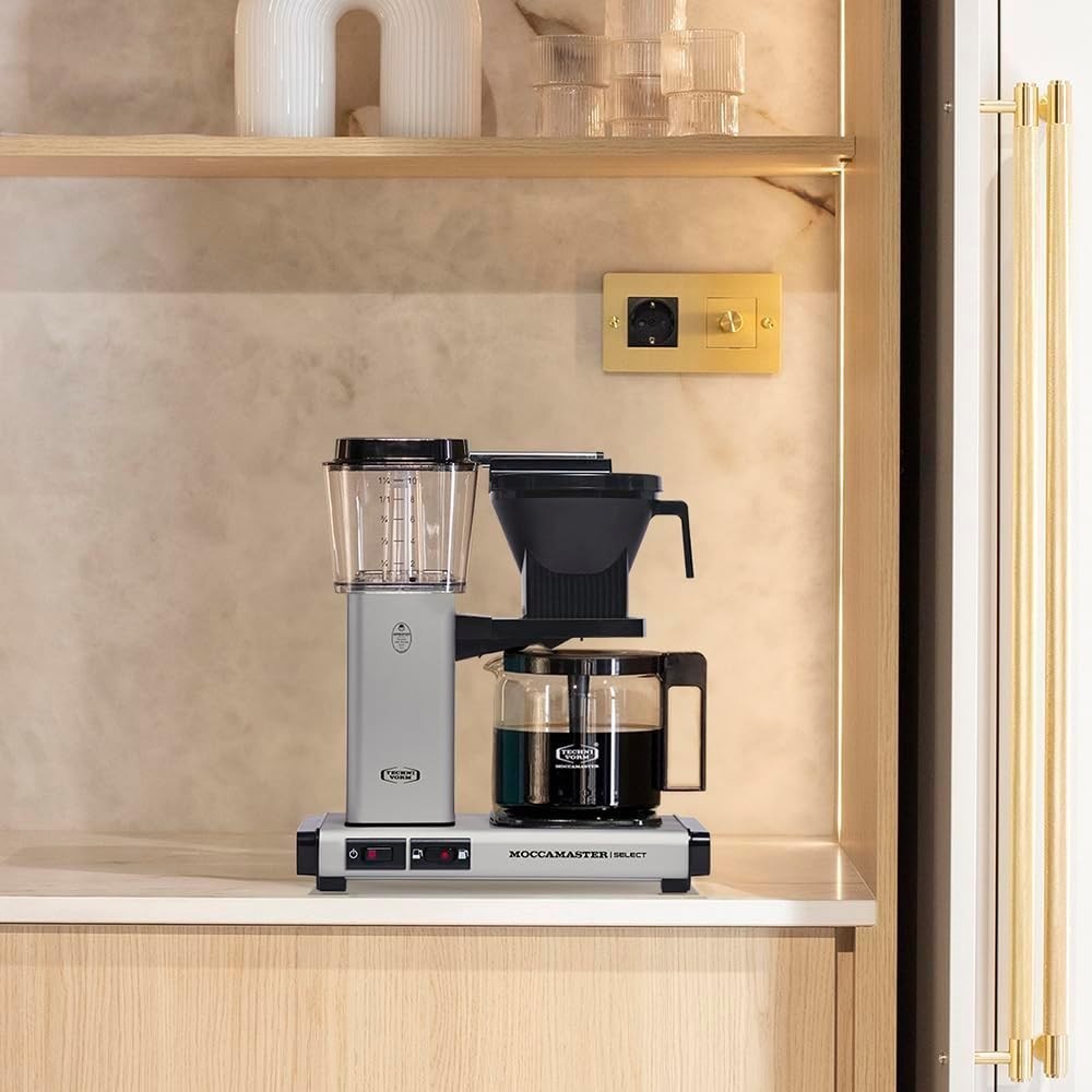 Premium Drip Coffee Maker 1.25L | Fast Brew, Quiet & Efficient, Matte Silver