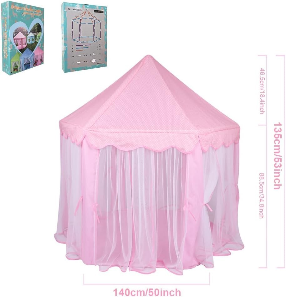 Large Princess Castle Play Tent Indoor Outdoor Fairy Playhouse Kids