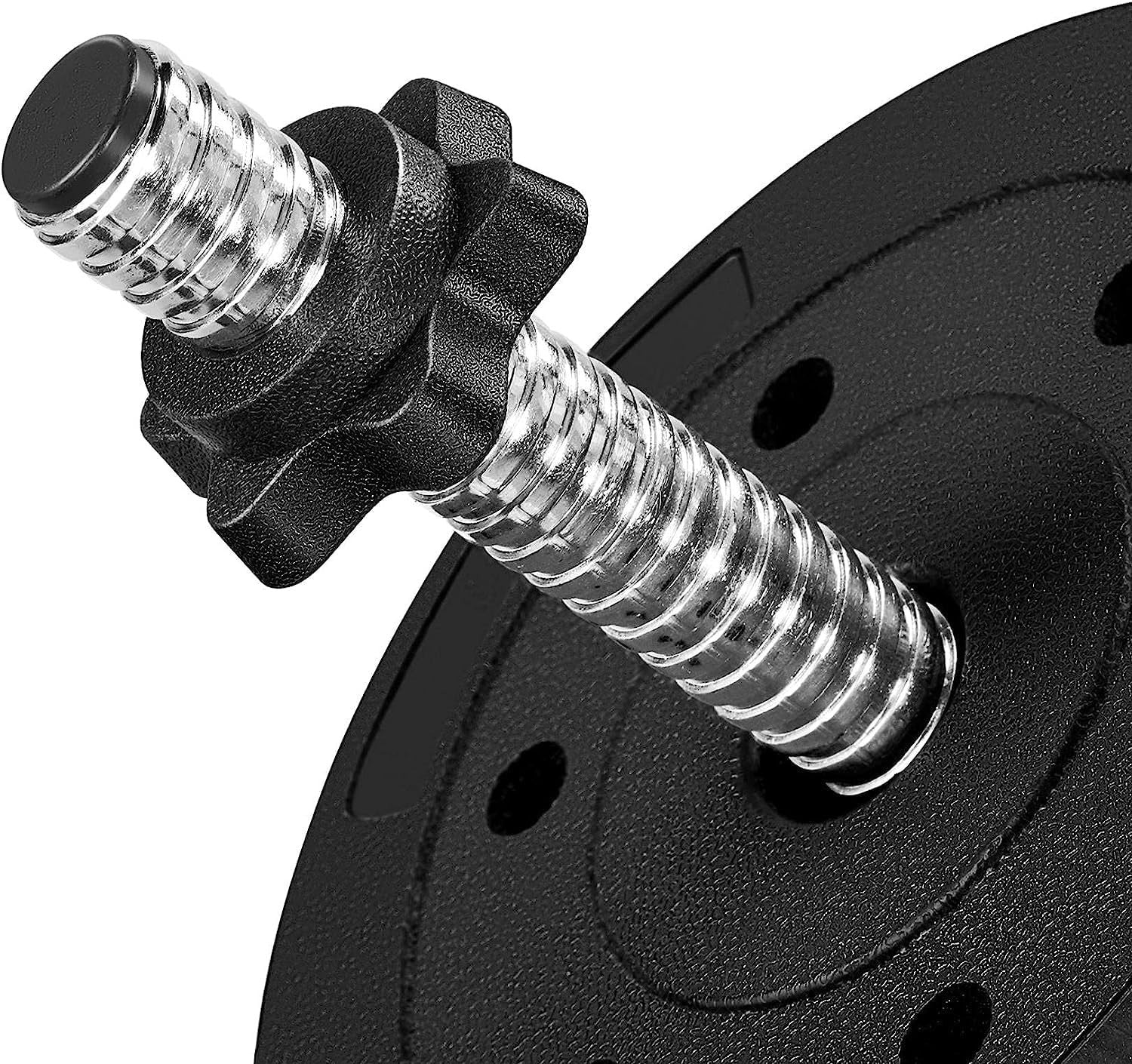 30KG Adjustable Dumbbells Pair Spinlock Anti-Slip Home Gym Weights