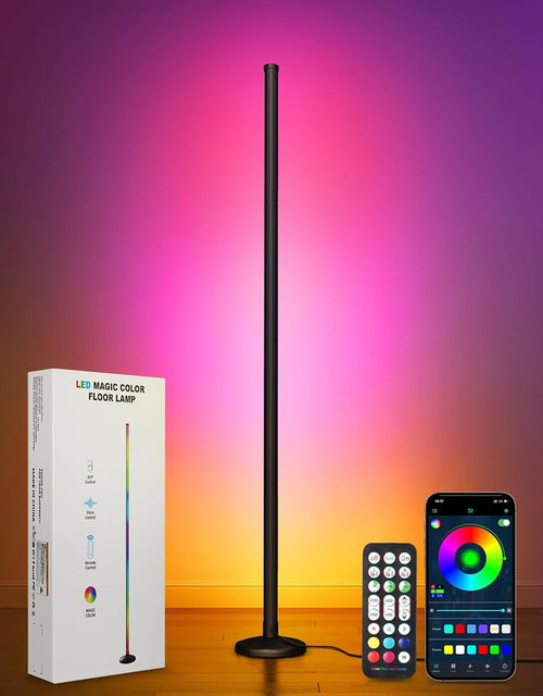 LED RGB Corner Floor Lamp Smart App Remote Music Sync Colour Changing Light