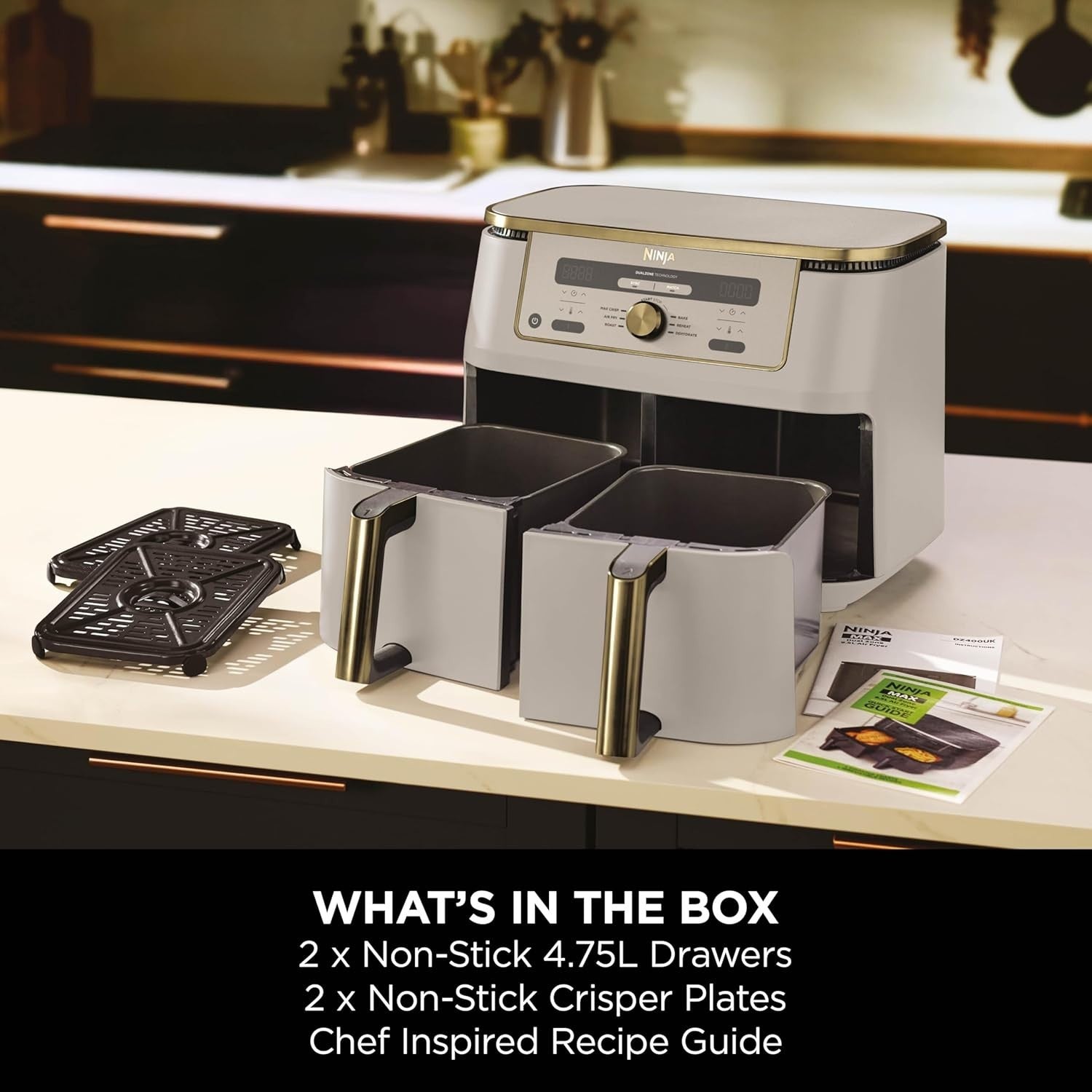 Dual Zone Digital Air Fryer 9.5L 6-in-1 No-Oil Cooking Extra-Large Capacity