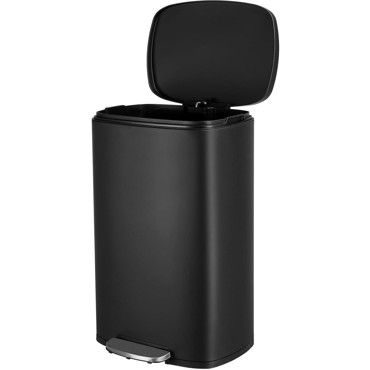 50L Stainless Steel Pedal Bin Soft Close Kitchen Waste Black