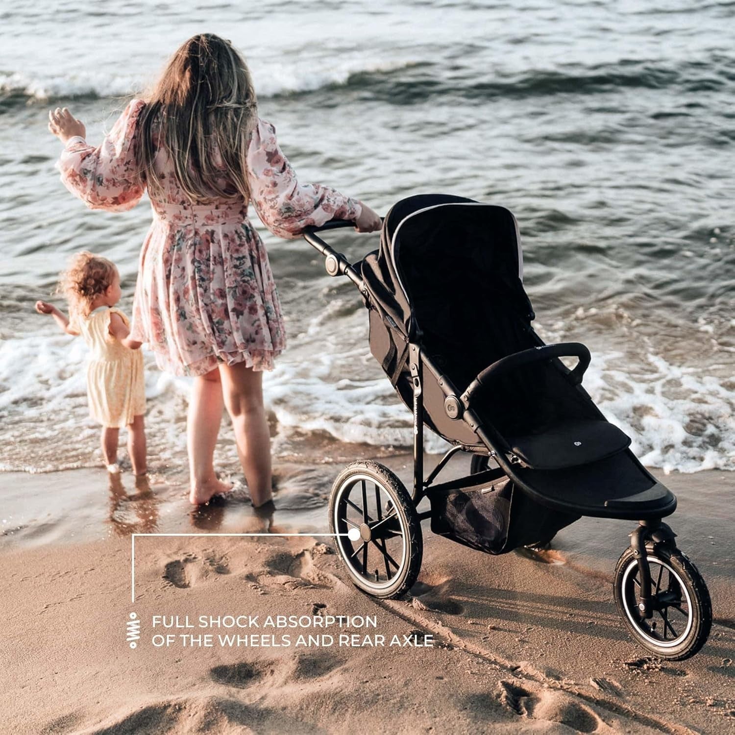 All Terrain Baby Buggy Jogger Pneumatic Tyres Reclining 22kg