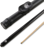57in English Pool Snooker Cue 8mm Tip 2 Piece Ash Shaft Case