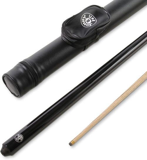 57in English Pool Snooker Cue 8mm Tip 2 Piece Ash Shaft Case