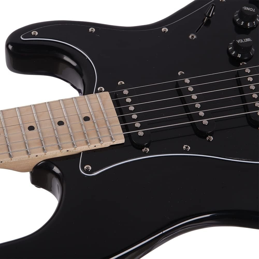 Full Size Electric Guitar Kit 20W Amp Black Beginner Pack