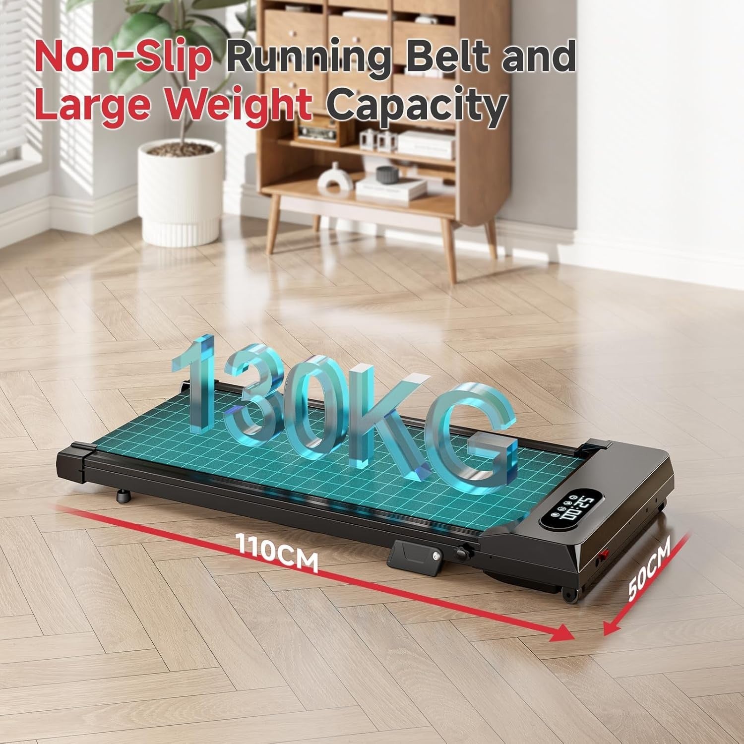 Portable Under Desk Treadmill Incline Walking Pad 8km/h Slim Home Gym
