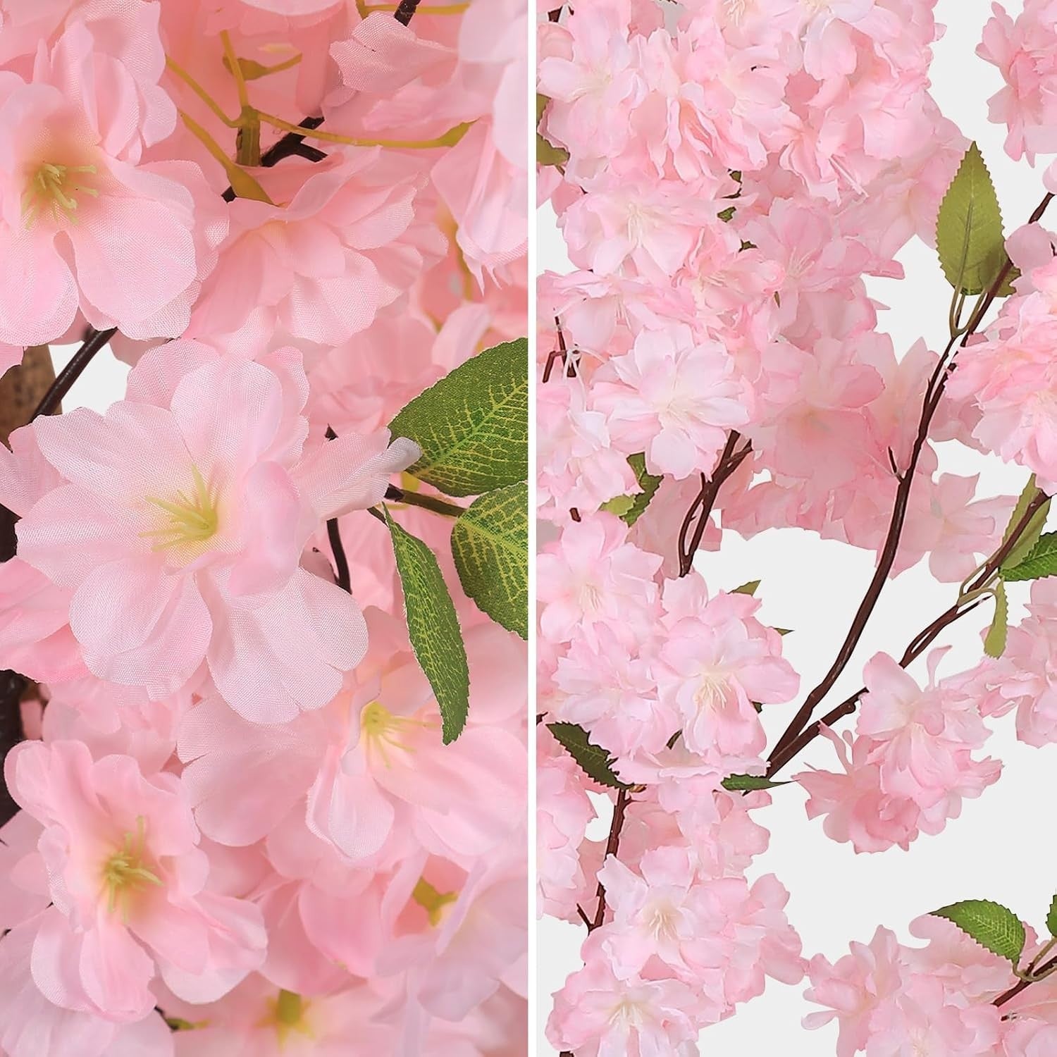 120cm Pink Artificial Cherry Blossom Tree Faux Flower Potted Decor Home Office