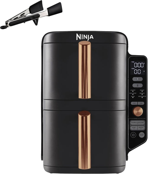 Double Stack Dual Zone Air Fryer 9.5L 4 Levels Slim No Oil 6-in-1