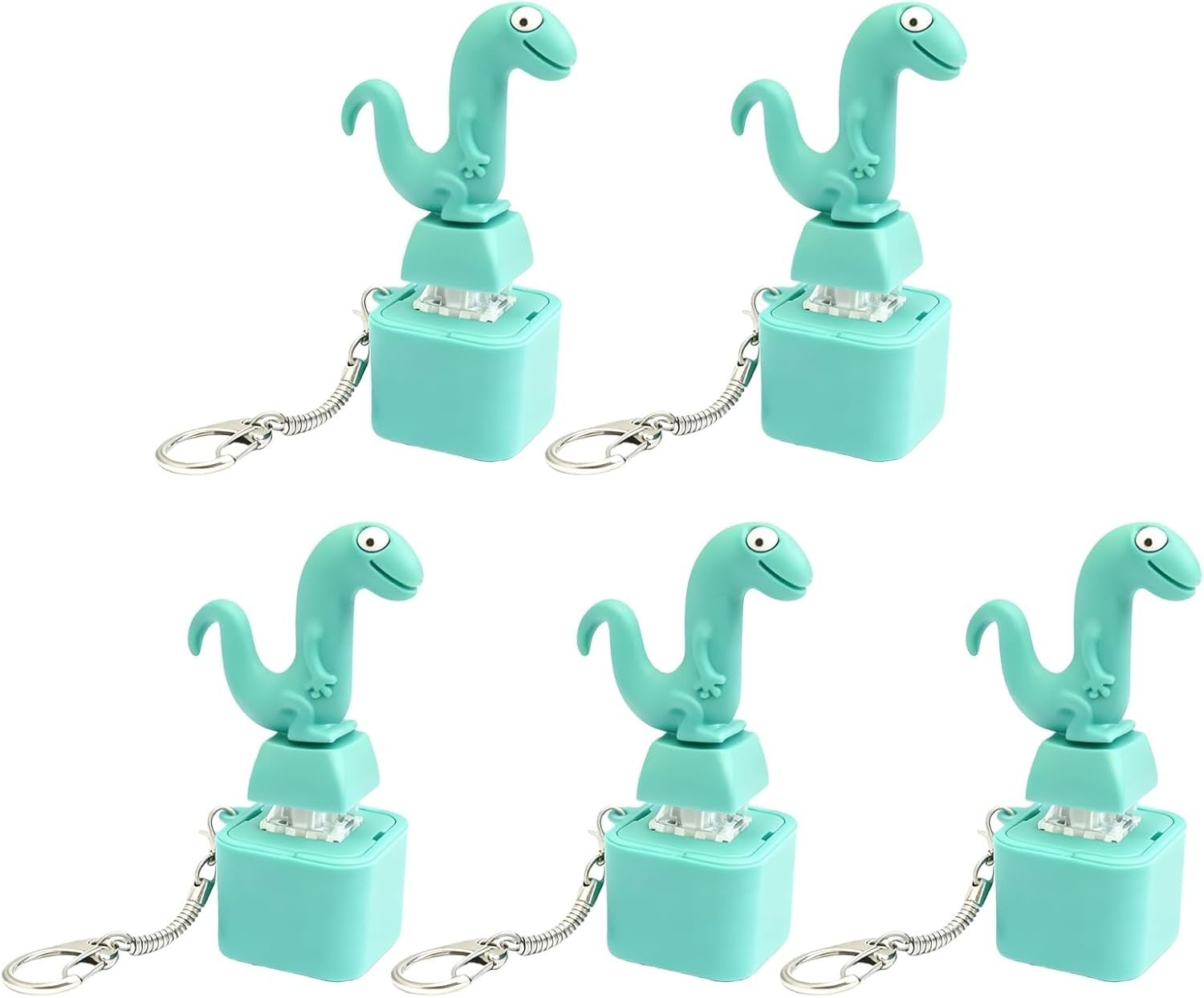 Rechargeable Keyboard Clicker Fidget Keychain LED Stress Relief Toy