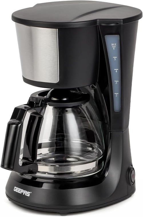 750ml Filter Coffee Maker 600W | Fast Brew | Anti-Drip | Keep Warm | Glass Caraf