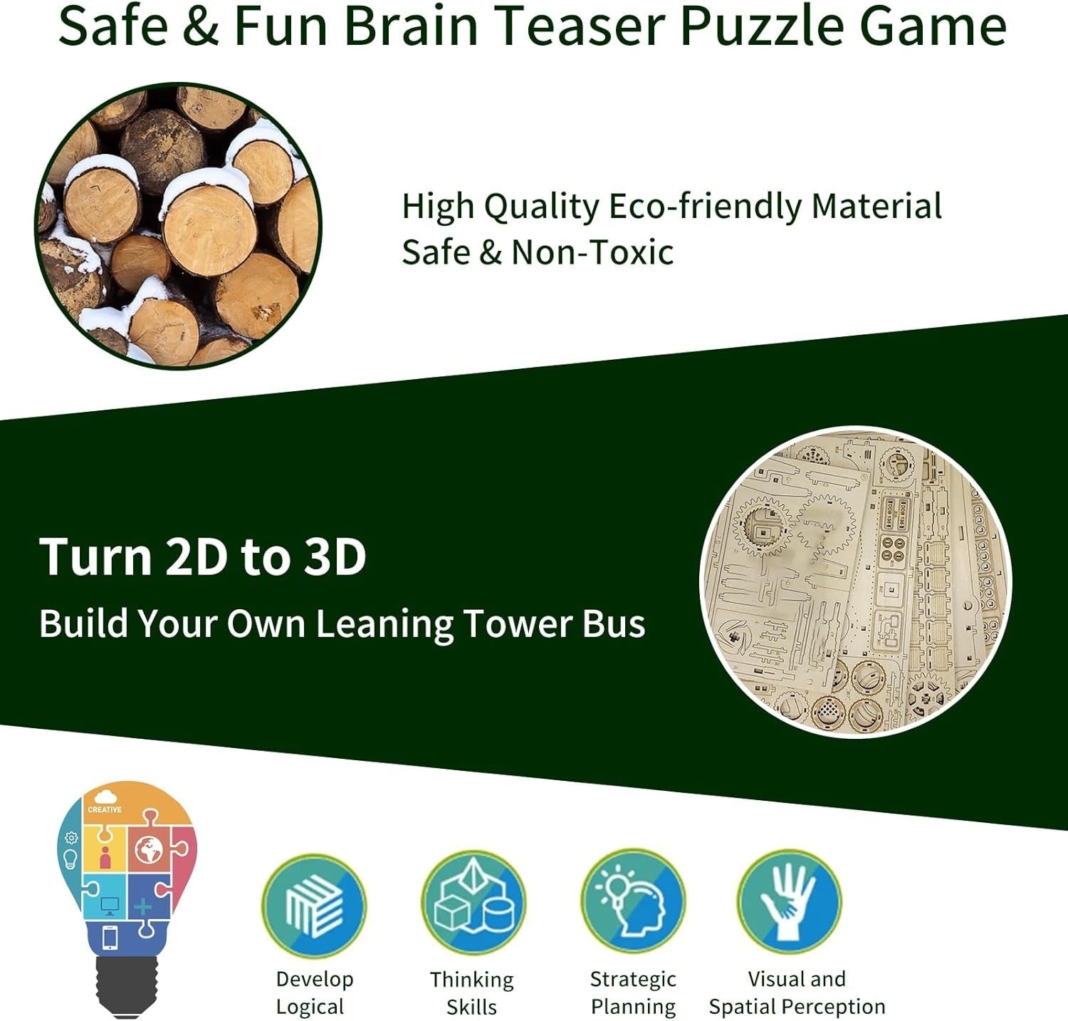 Leaning Tower of Pisa 3D Wooden Puzzle DIY Architecture Model 151PCS