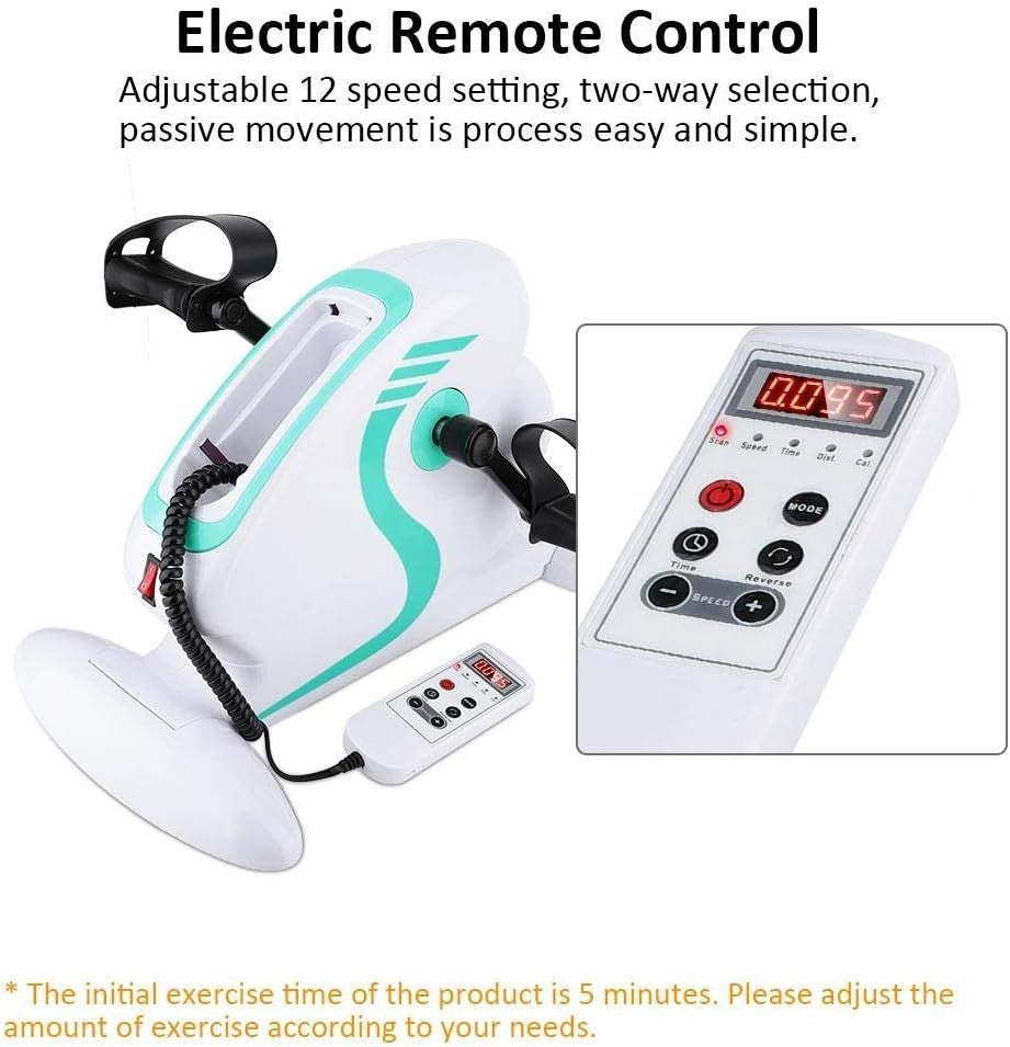 Electric Under Desk Pedal Exerciser Remote Control LCD Rehab Trainer