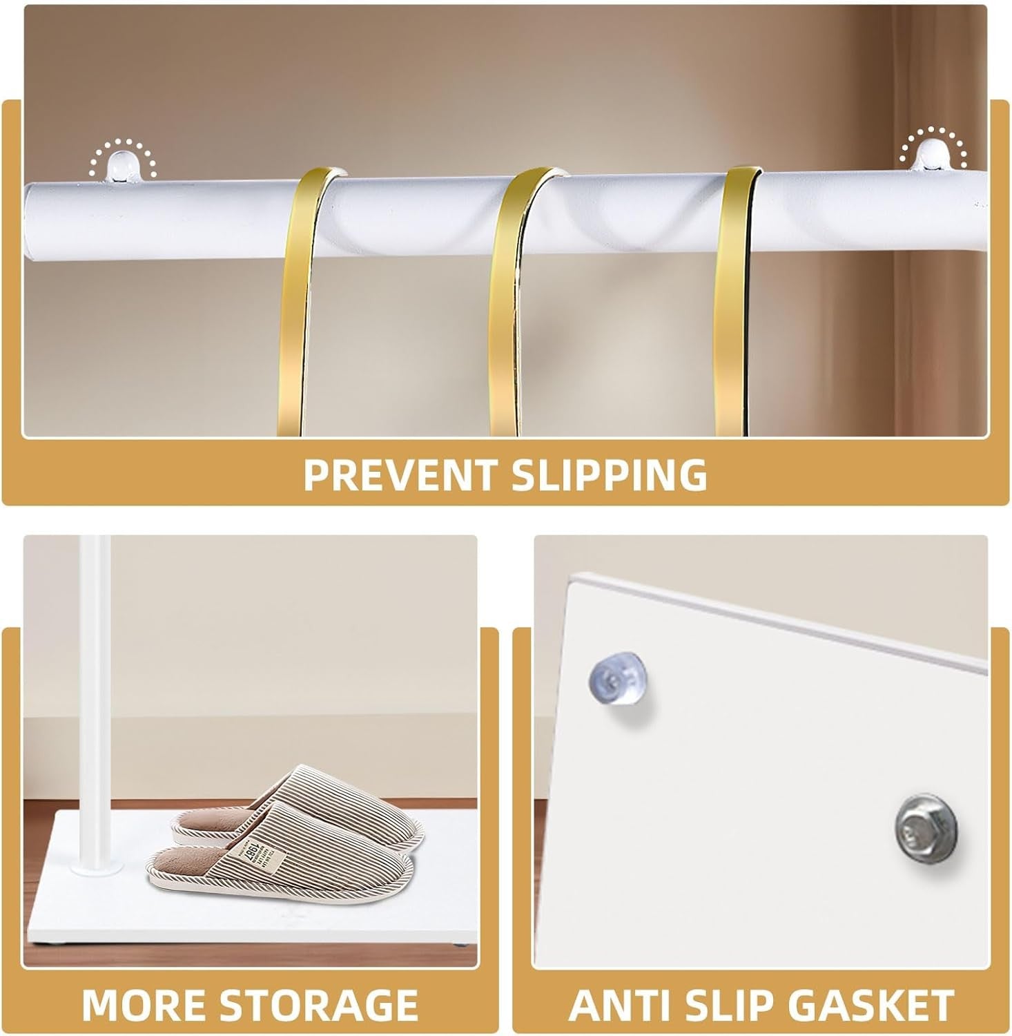 White Metal L-Shape Coat Rack | Freestanding Clothes Stand 180cm Hall Organizer