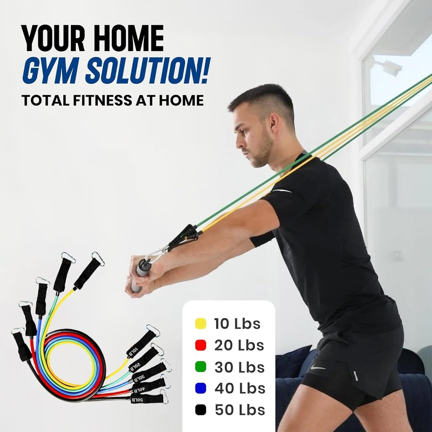 Foldable Fitness Rebounder Trampoline Silent Bungee 181kg Indoor