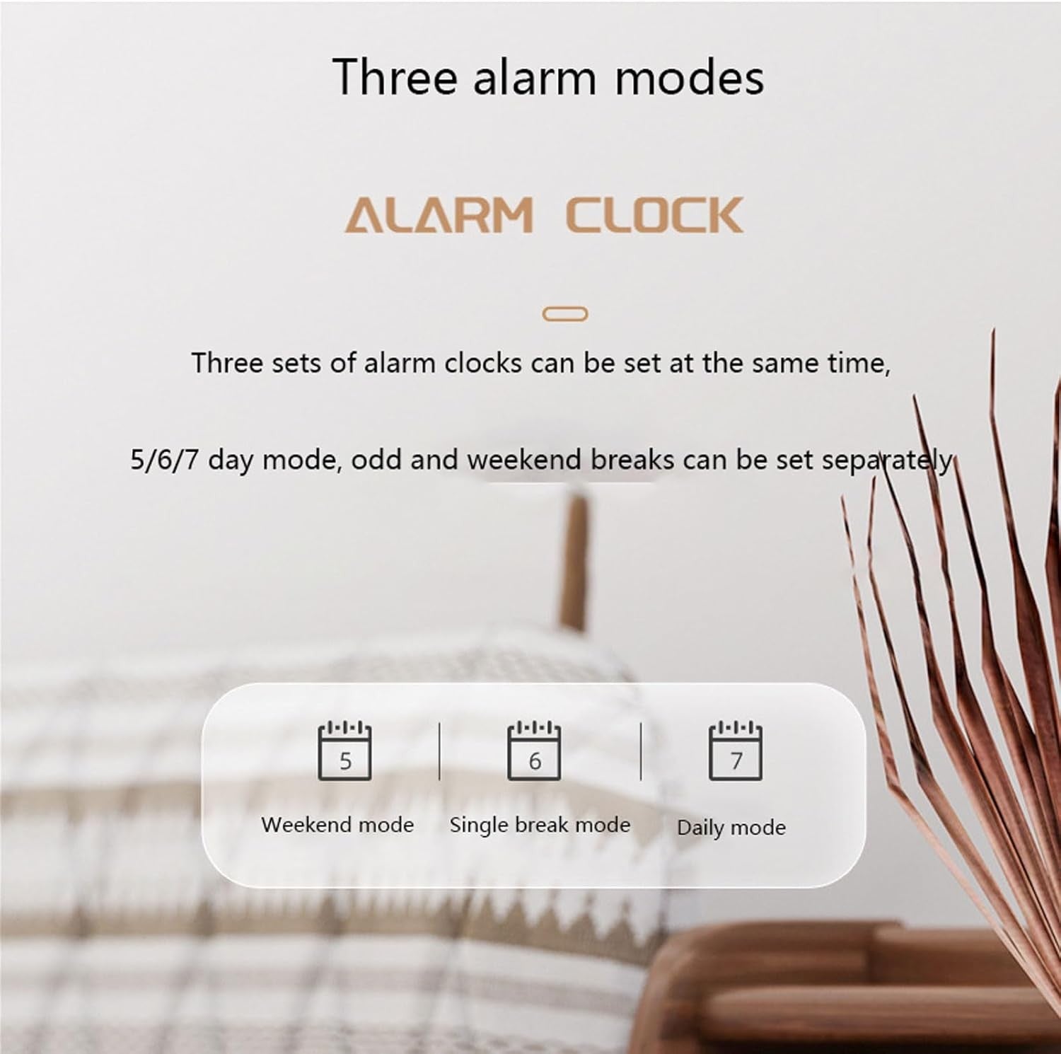 Digital Alarm Clock Mains or Battery Powered Large Display for Heavy Sleepers