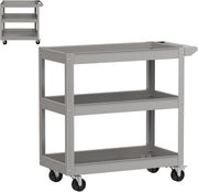3 Tier Metal Tool Trolley on Wheels Heavy Duty Utility Storage Cart