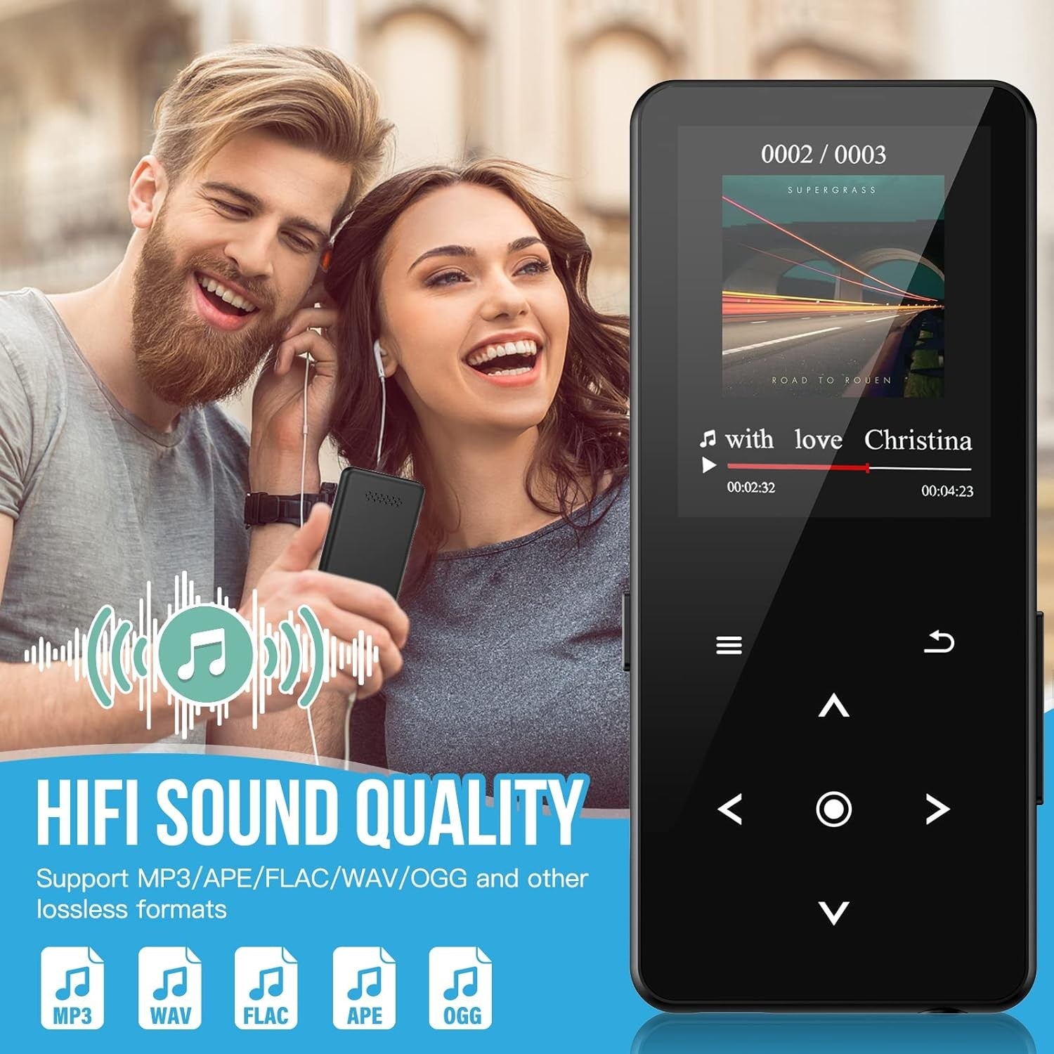 32GB MP3 Player Bluetooth 5.0 HiFi Music FM Radio Voice Recorder