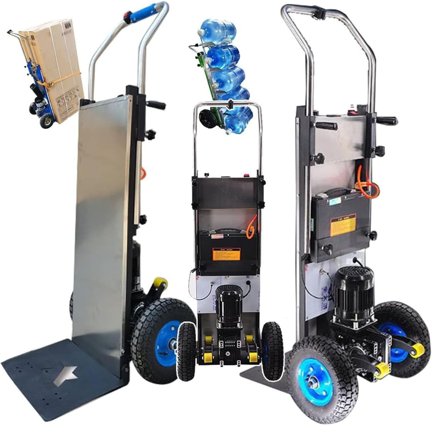 Electric Stair Climber Cart 1200W Motor Folding Sack Truck 400kg Capacity
