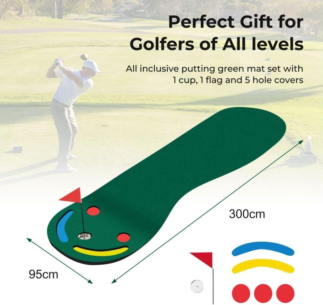 Golf Putting Mat 42" Practice Green Indoor Home Office Training Aid