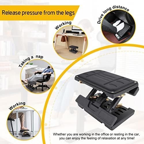 Adjustable Under Desk Foot Rest Ergonomic Footrest for Office Home Use