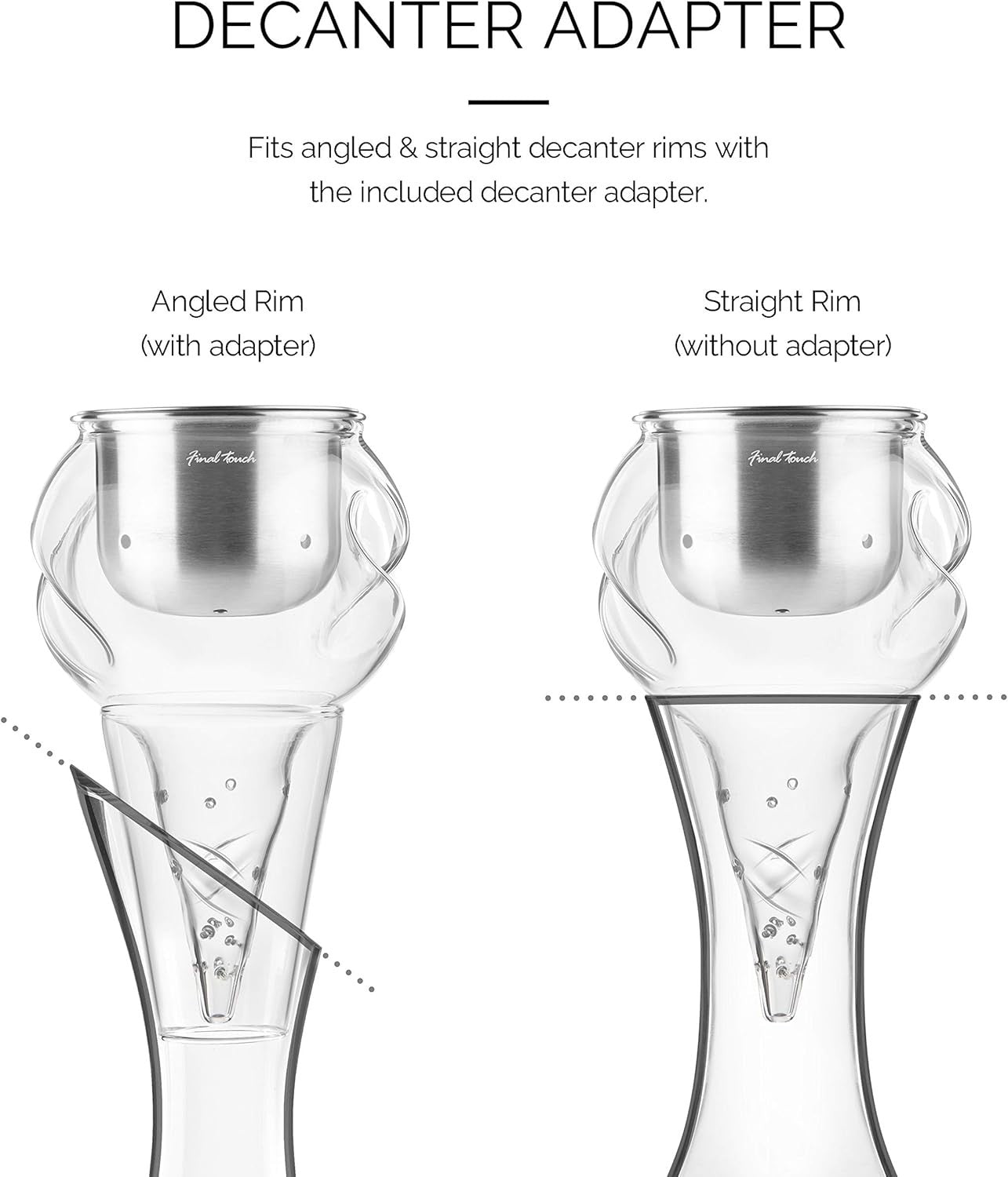 Stainless Steel Wine Aerator Filter for Decanters | Instant Smooth Pour