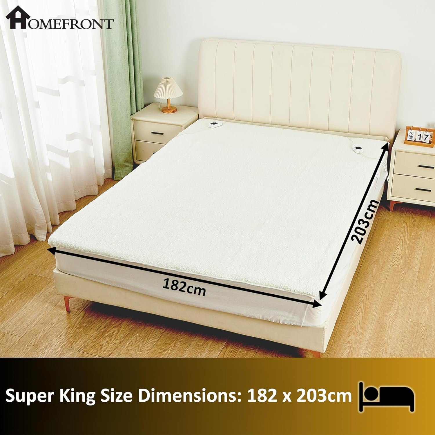 Super King Electric Blanket Fitted Mattress Cover Dual Control Fast Heat Washabl