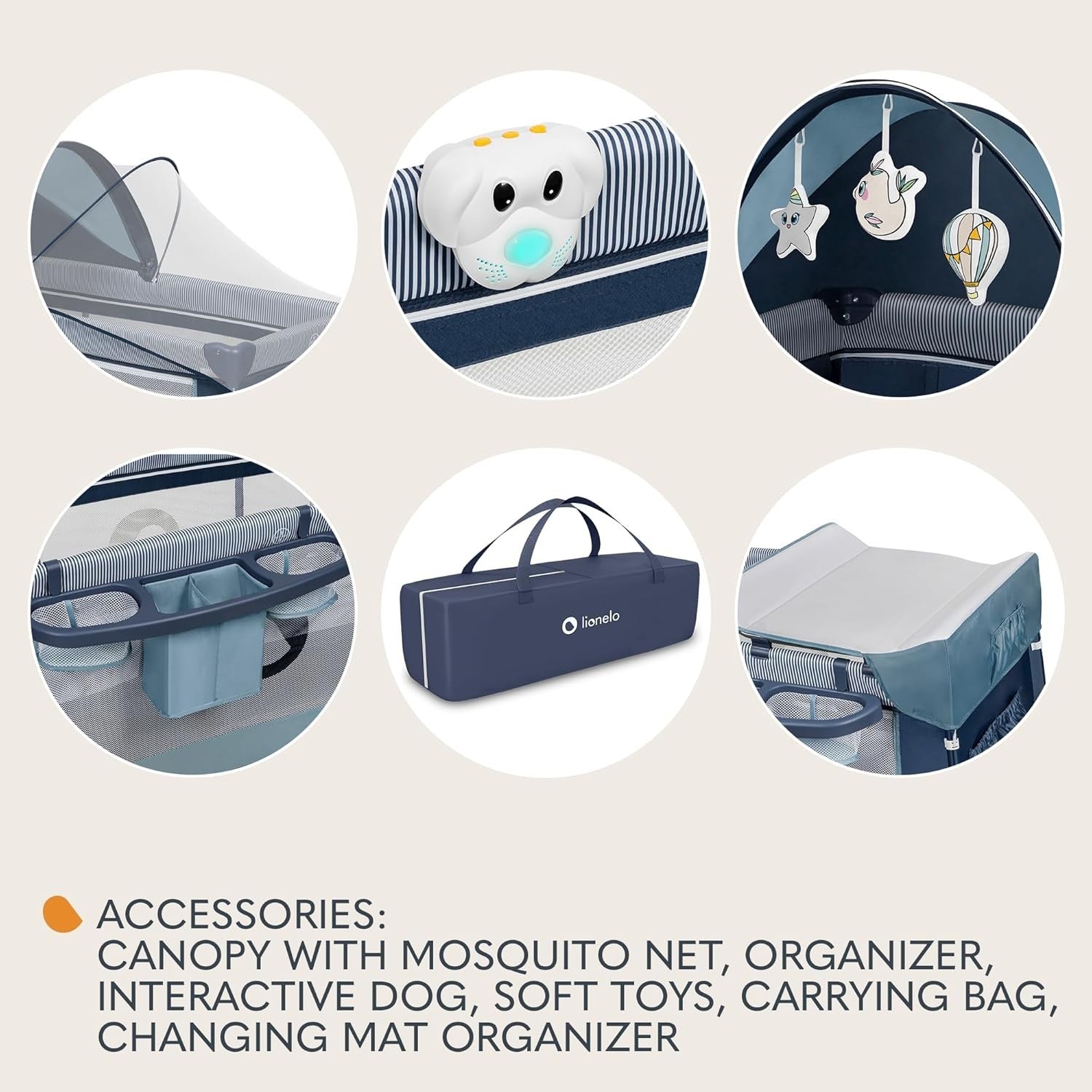 2-in-1 Portable Travel Cot & Baby Playpen with Changing Table & Canopy