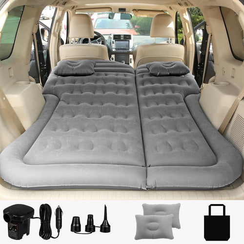 Luxury SUV Car Air Mattress Double Inflatable Camping Bed w Pump & Pillows
