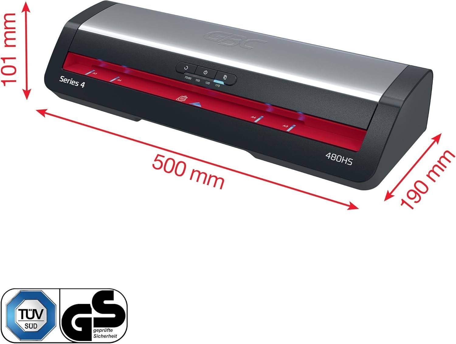 A3 Laminator High Speed 1 Min Warm Up Anti Jam Auto Shut Off 75–175 Mic