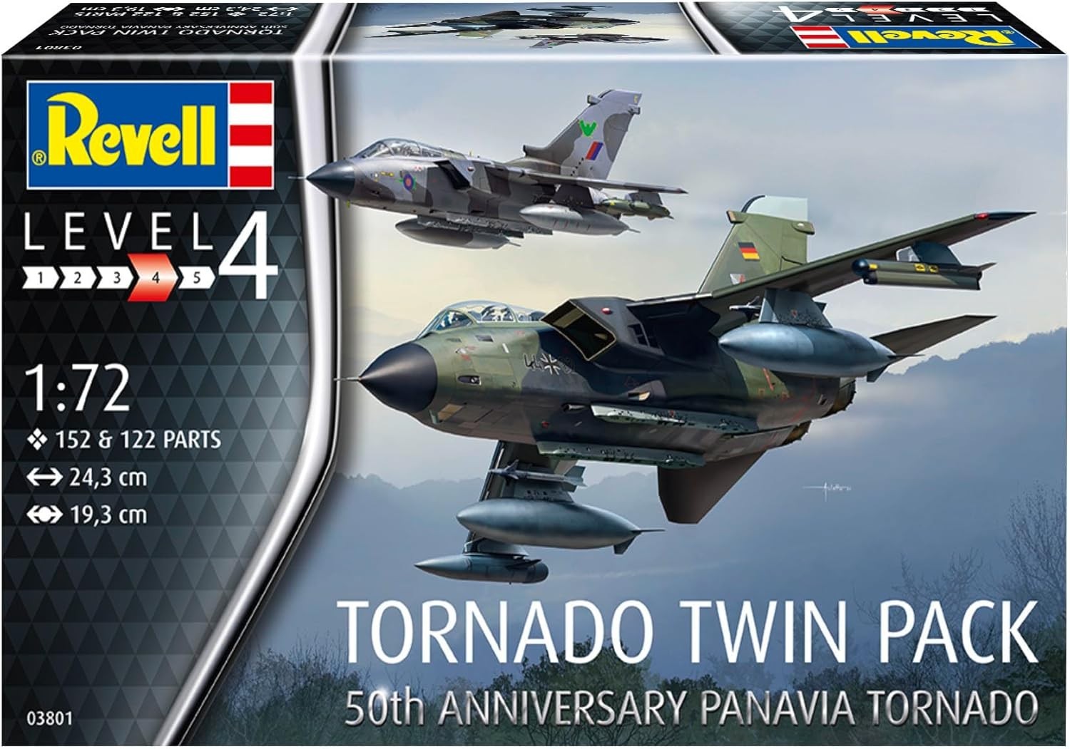 Tornado 50th Anniv 1:72 Twin Fighter Jet Model Kit RAF & Luftwaffe Unpainted