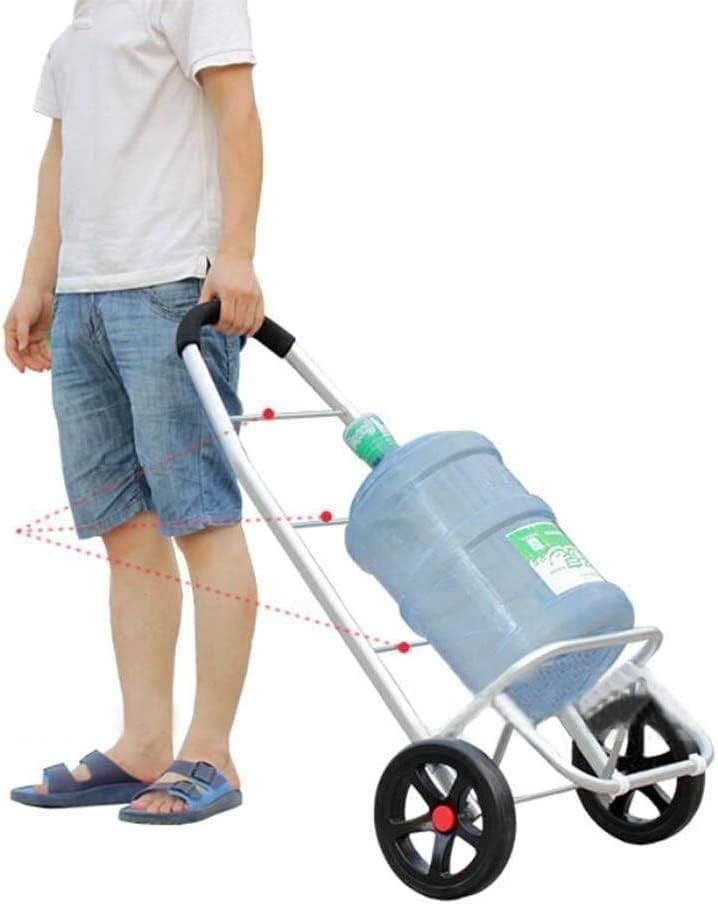 Lightweight Foldable Aluminium Shopping Cart 2-Wheel Trolley w/ Large Bag