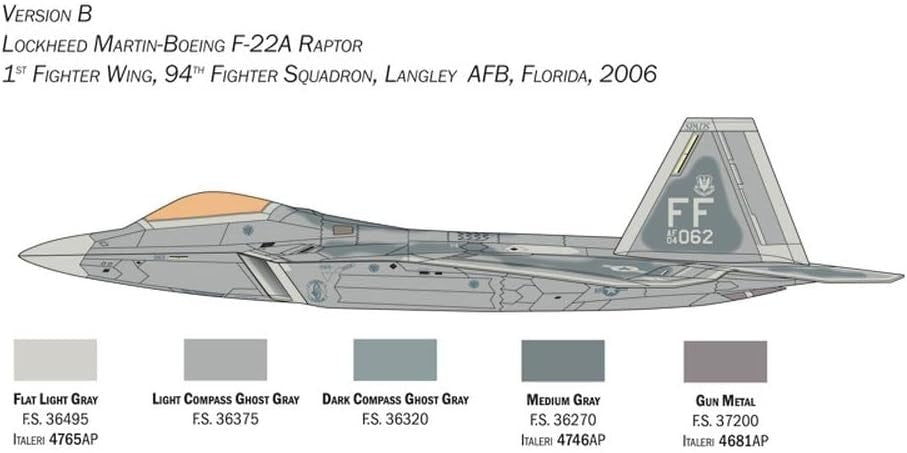 F-22A Raptor 1:48 Scale Jet Model Kit – Military Replica For Collectors