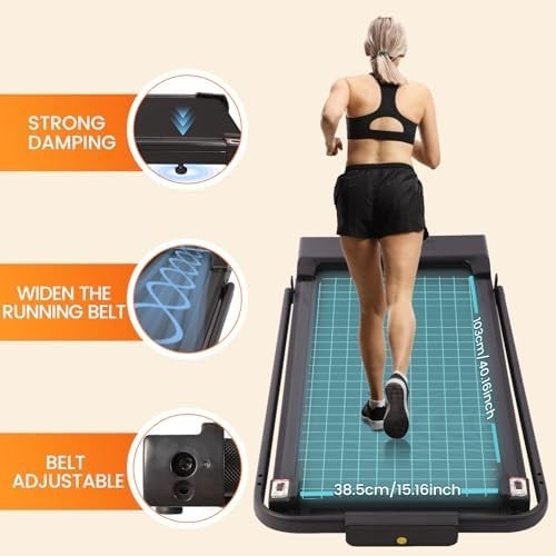 3-in-1 Foldable Walking Pad Under Desk Treadmill w/ Handle 10km/h Home Fitness