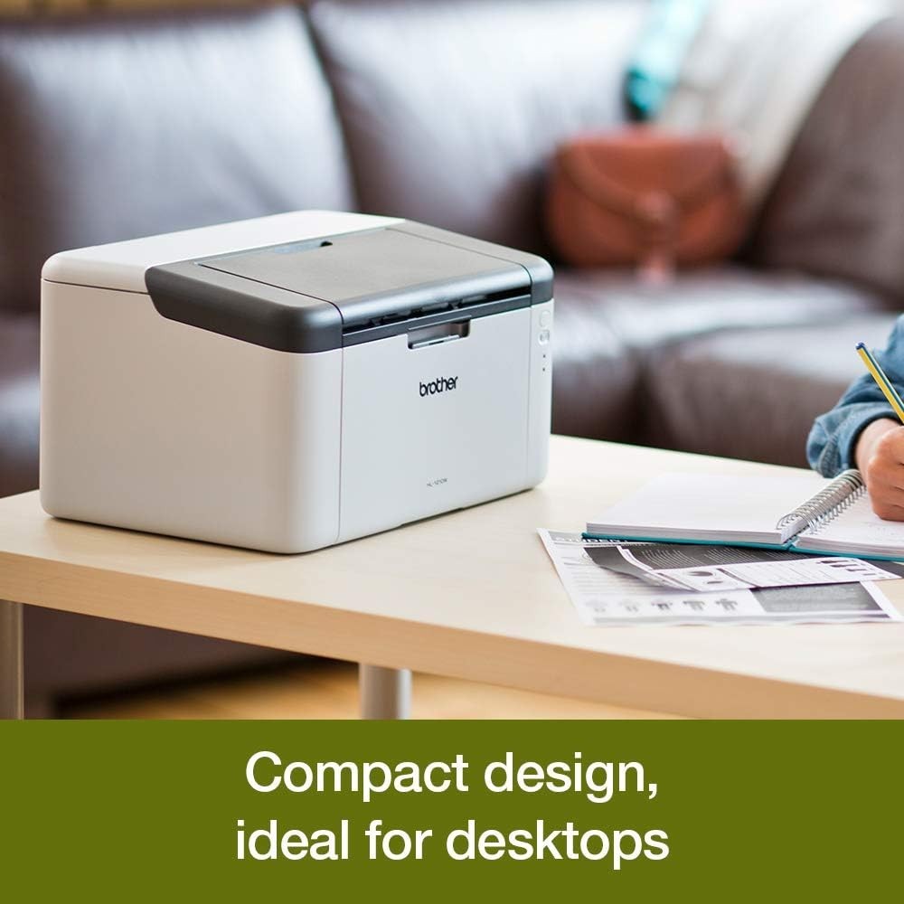 Wireless Mono Laser Printer Compact A4 Home & Office Printer White